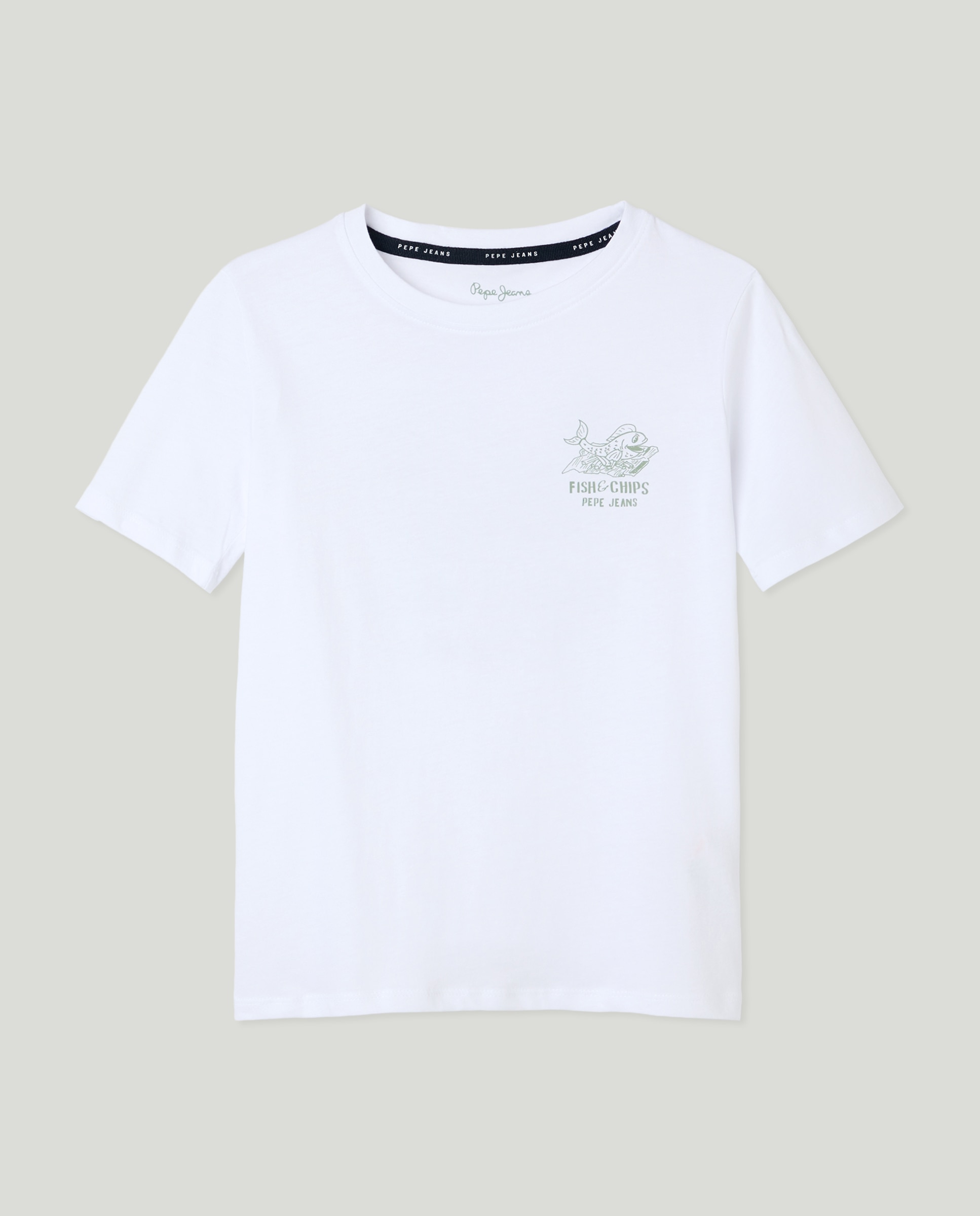 Imagen 0 de Camiseta manga corta con print Fish & Chips para niño