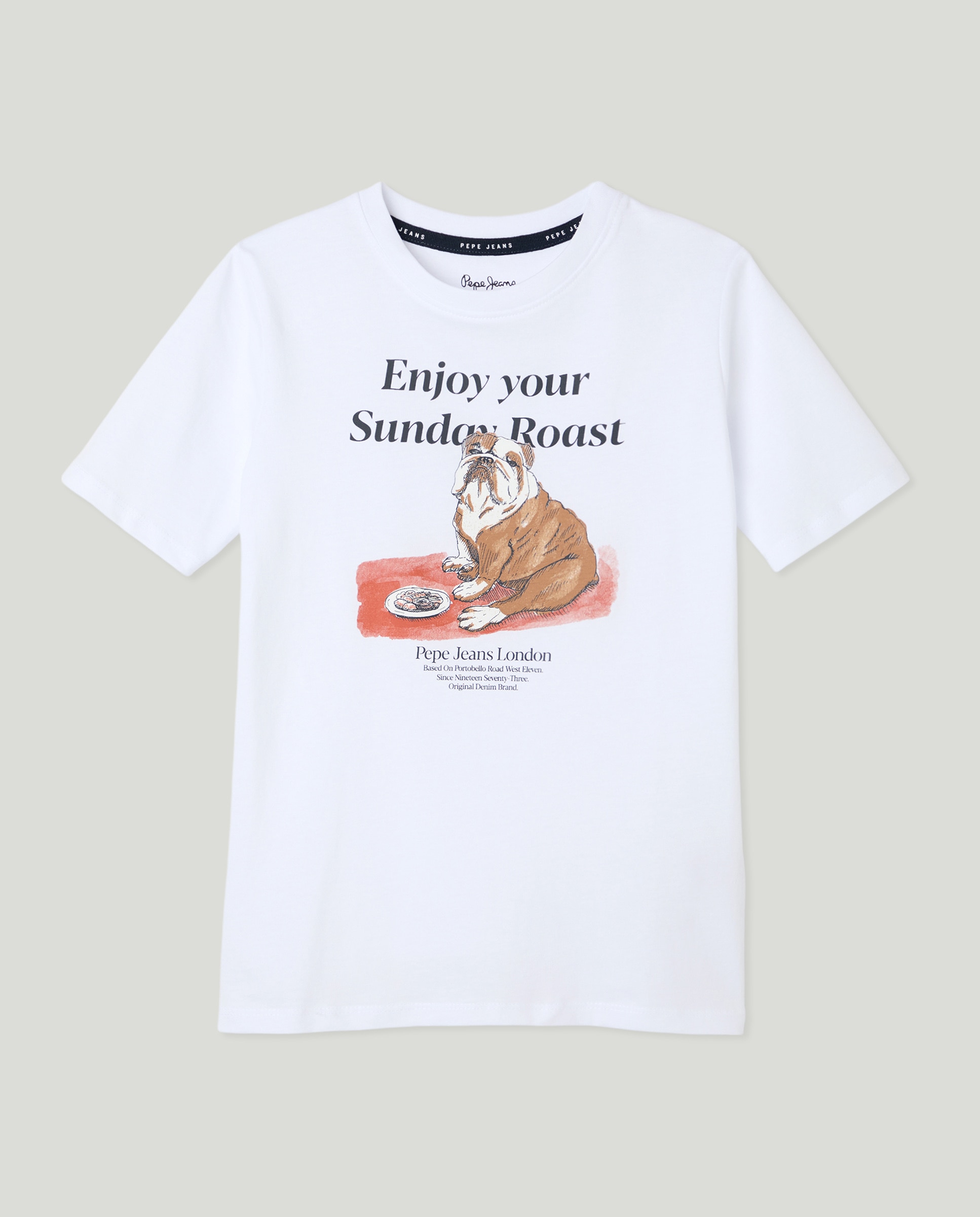 Imagen 0 de Camiseta manga corta con print bulldog para niño