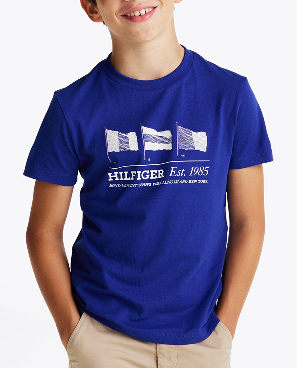 Imagen 0 de Camiseta de niño de manga corta con ilustración frontal