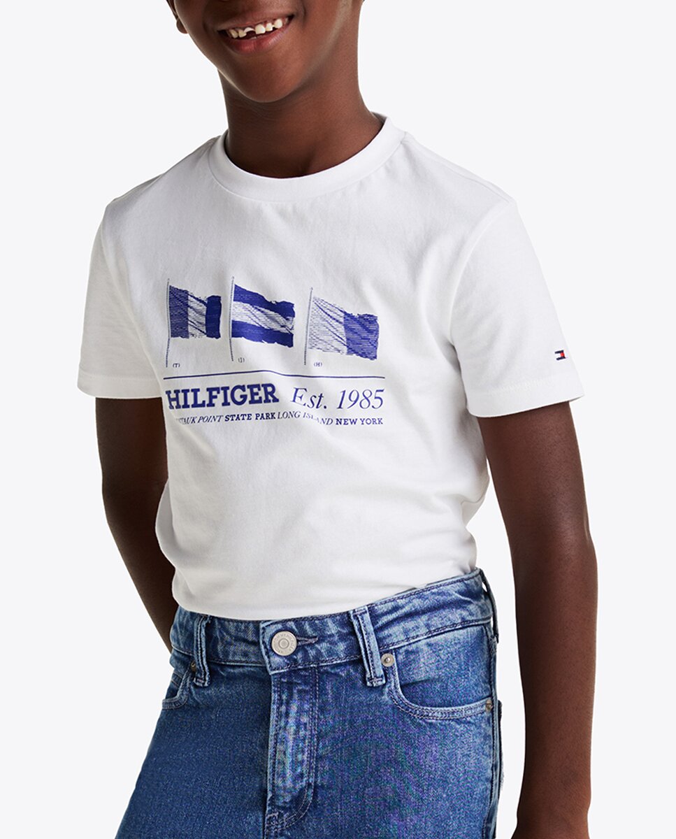 Imagen 0 de Camiseta de niño de manga corta con ilustración frontal