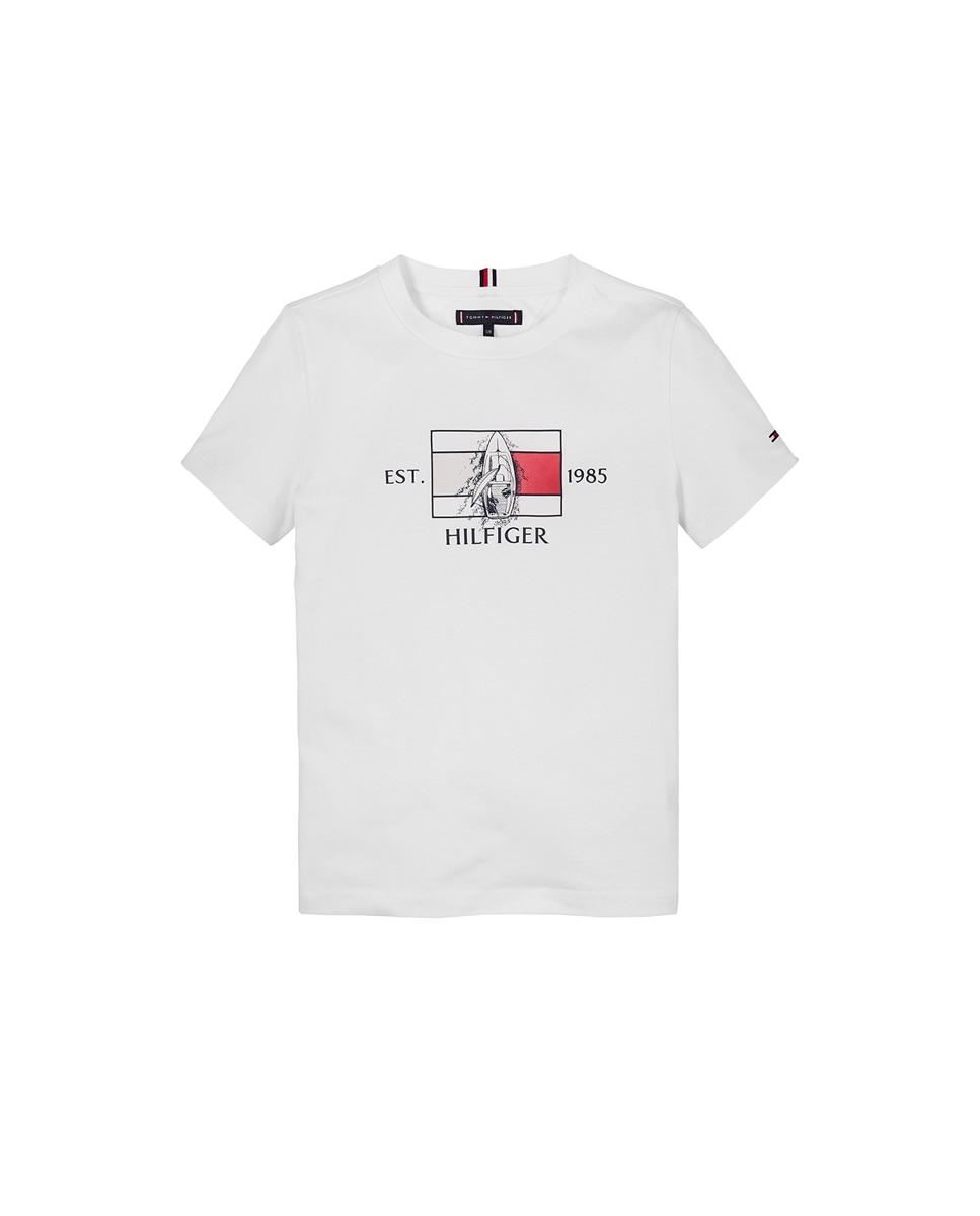Imagen 0 de Camiseta de niño de manga corta con estampado con estampado en el pecho