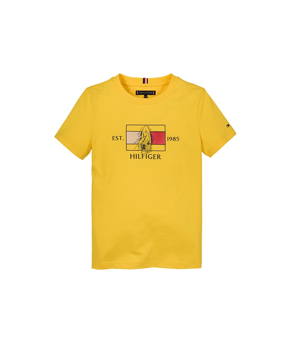 Imagen 0 de Camiseta de niño de manga corta con estampado con estampado en el pecho