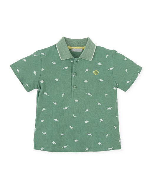 Imagen 0 de Polo de niño de manga corta verde