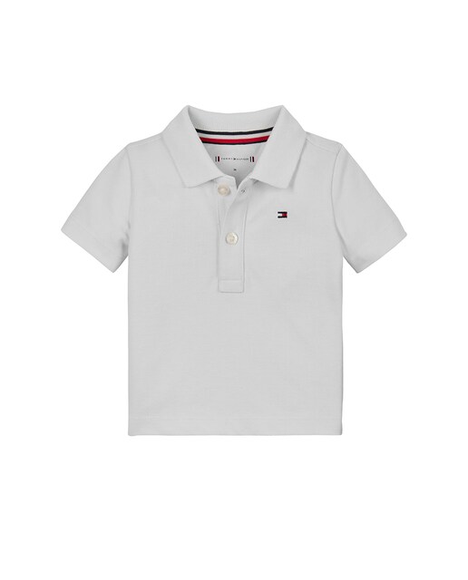 Imagen 0 de Polo de bebé niño liso manga corta con bandera bordada en el pecho