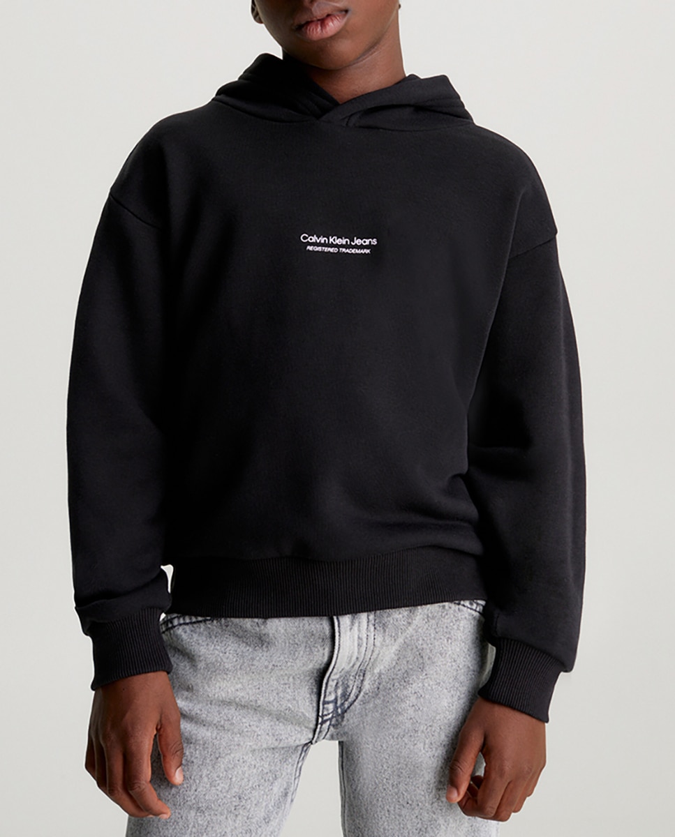 Imagen 0 de Sudadera de niño negra con capucha