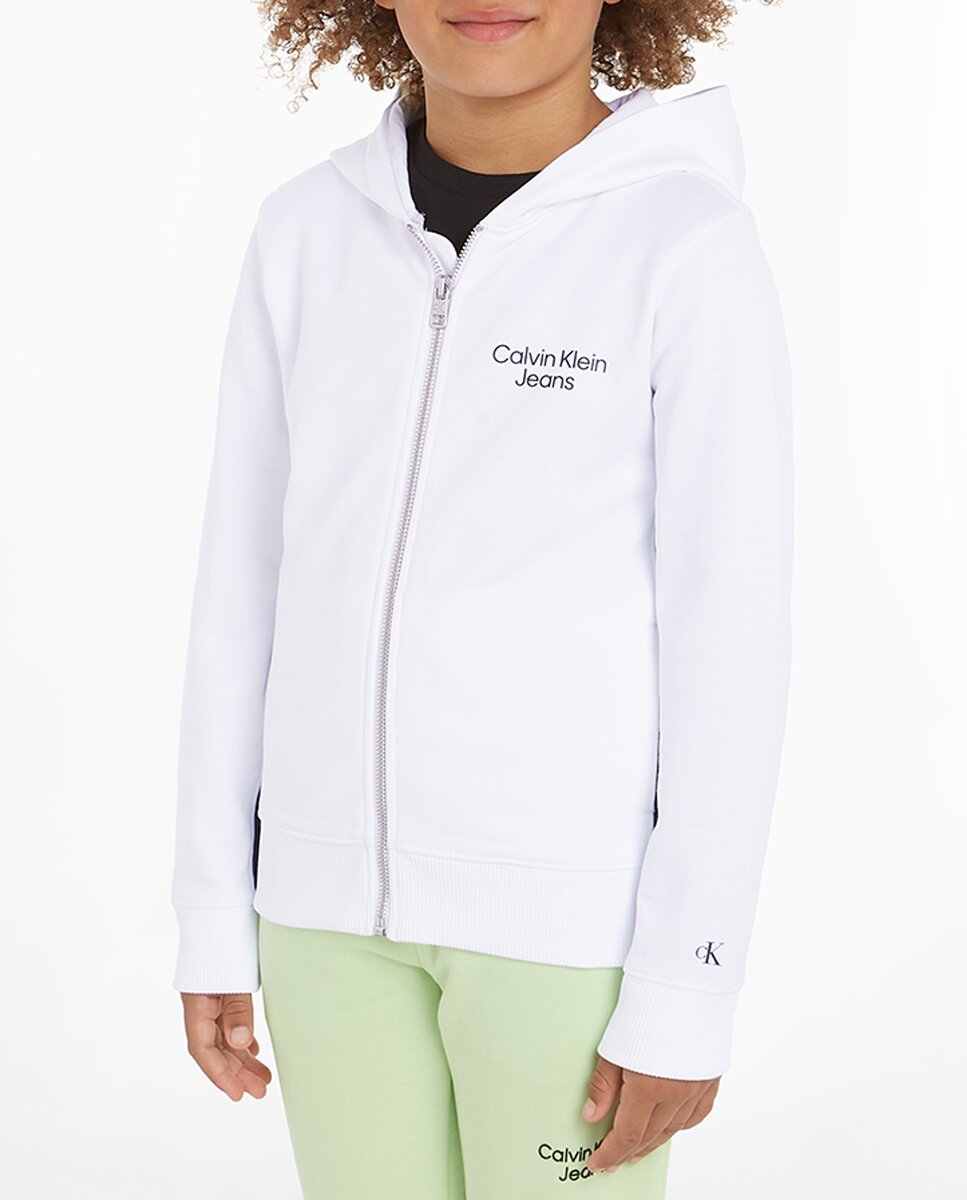 Imagen 0 de Sudadera de niño color block con cremallera y capucha
