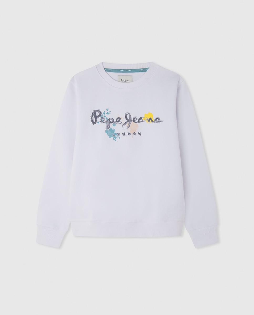 Imagen 0 de Sudadera de niño cuello caja 100% algodón