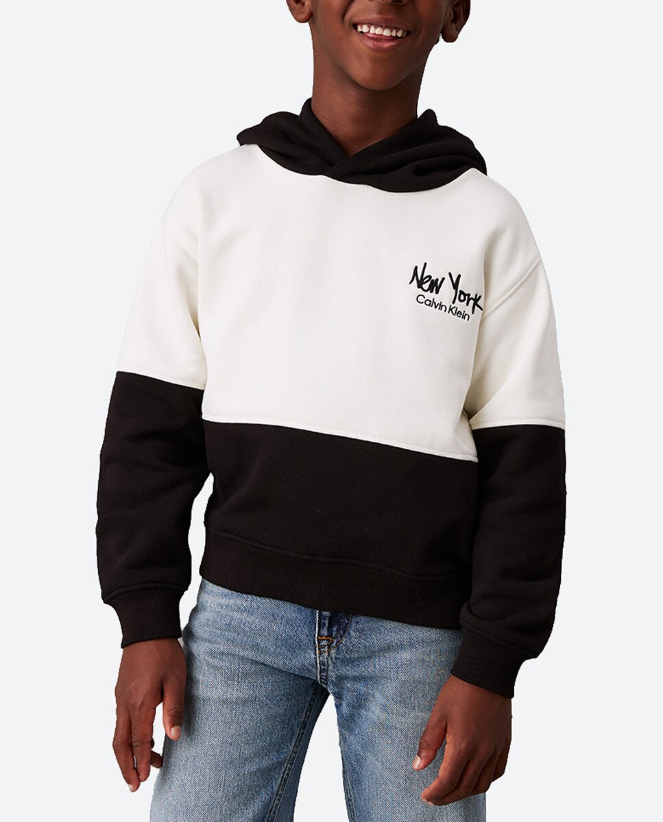 Imagen 0 de Sudadera con capucha color block de niño