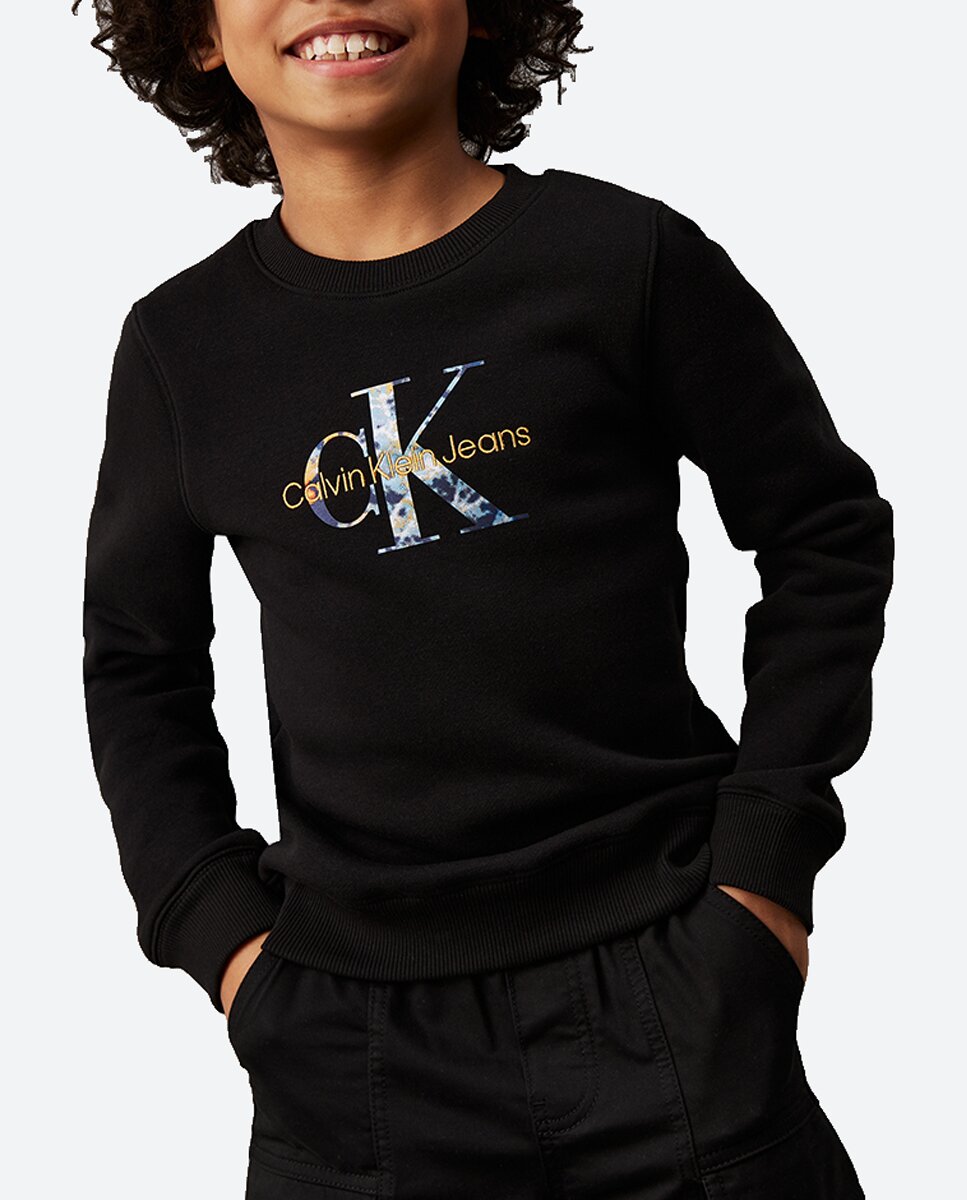 Imagen 0 de Sudadera cuello redondo con monograma de niño