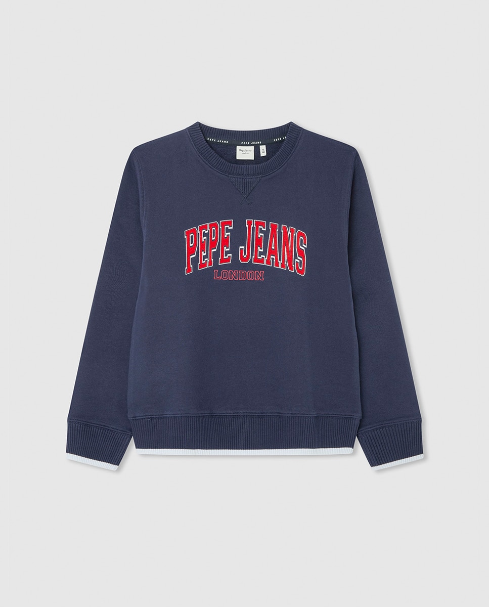 Imagen 0 de Sudadera estilo Varsity con logo en el pecho para niño