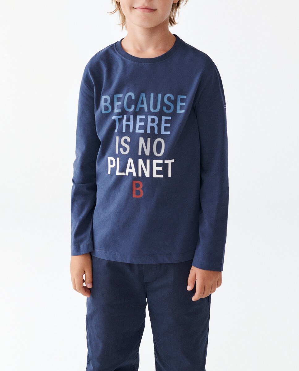 Imagen 0 de Sudadera niño con cremallera frontal, logo estampado frontal y capucha