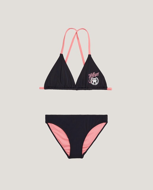 Imagen 0 de Bikini de niña de triángulo y tirantes cruzados
