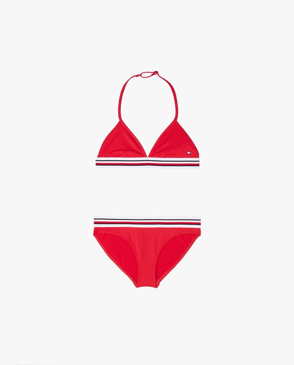 Imagen 0 de Bañador de niña de tirantes con logo en el pecho