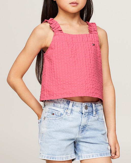 Imagen 0 de Blusa de niña con tirantes fruncidos