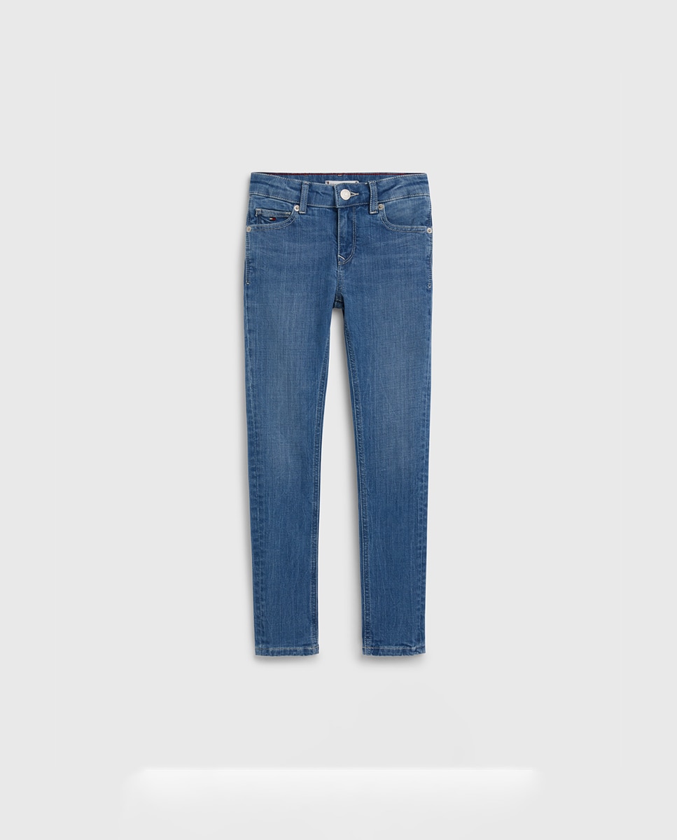 Imagen 0 de Pantalón vaquero de niña de corte skinny y tiro medio