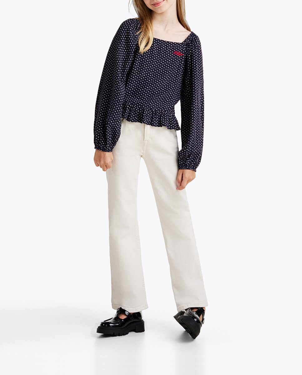 Imagen 0 de Pantalón vaquero de niña largo estilo bootcut