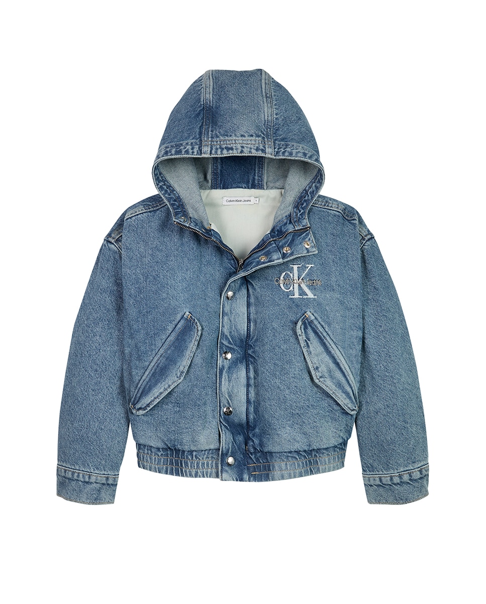 Imagen 0 de Chaqueta vaquera con capucha de niña