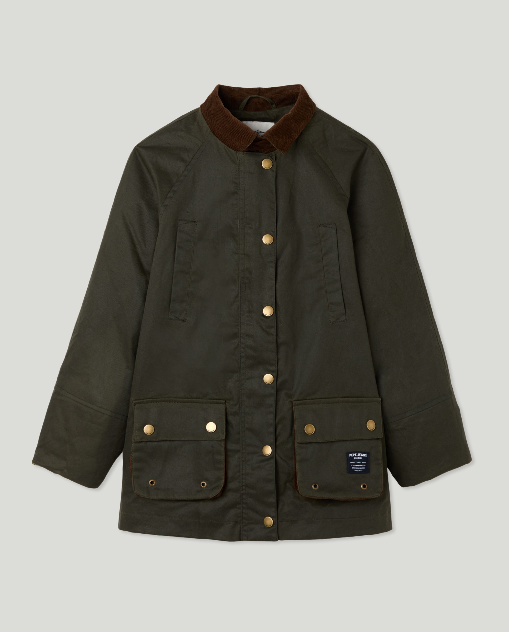 Imagen 0 de Chaqueta encerada tipo utility para niña