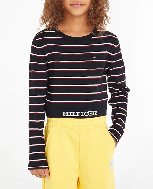 Imagen 0 de Jersey de niña de cuello redondo y manga larga