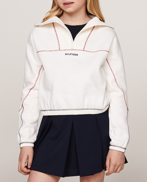 Imagen 0 de Sudadera de niña con cuello cremallera