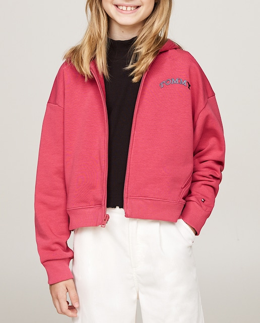 Imagen 0 de Sudadera de niña con capucha y cremallera
