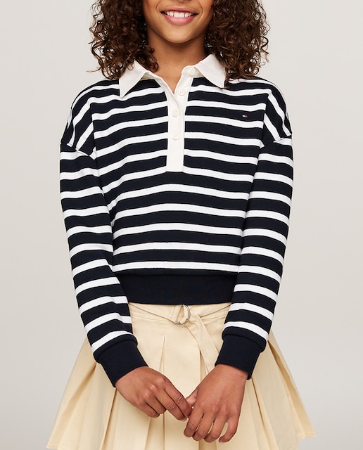 Imagen 0 de Sudadera de niña tipo polo estampada