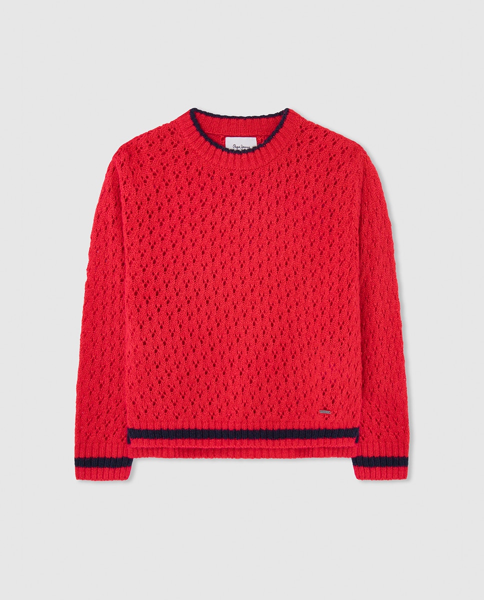 Imagen 0 de Jersey de punto de canalé para niña