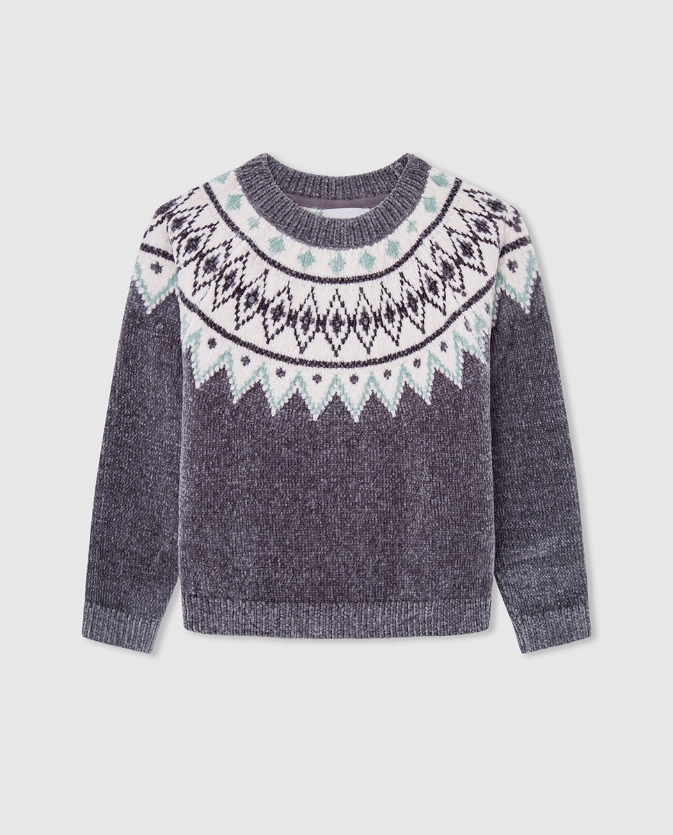 Imagen 0 de Jersey de punto jacquard para niña