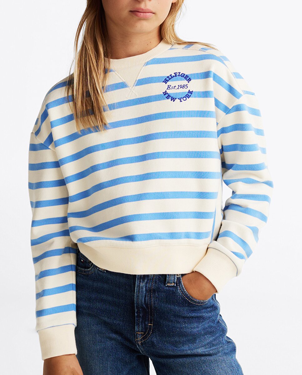 Imagen 0 de Sudadera de niña con cuello redondo estampada