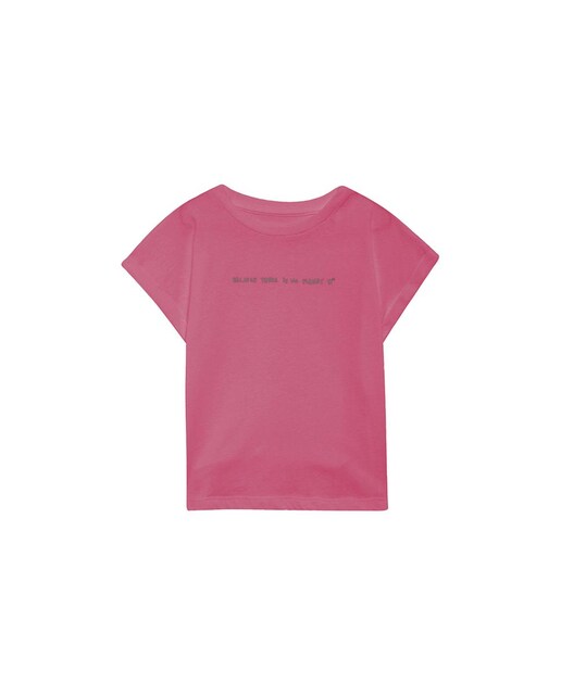 Imagen 0 de Camiseta de niña manga corta, estampado delantero pequeño