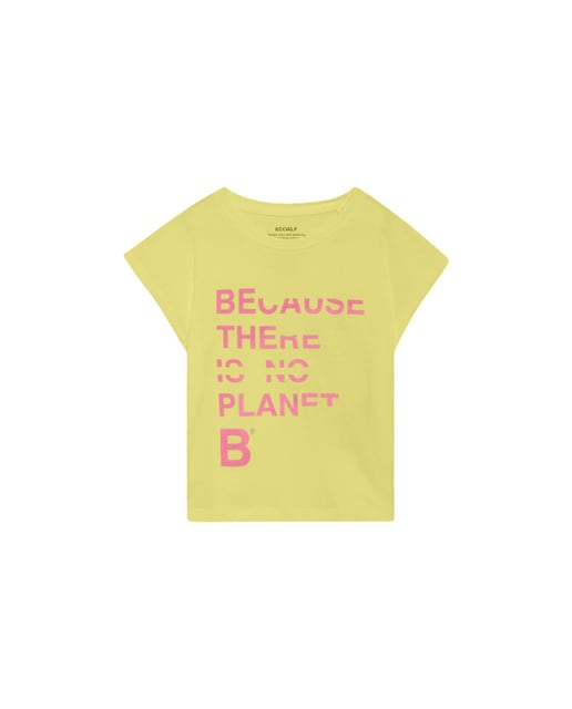 Imagen 0 de Camiseta de niña manga corta, con estampado delantero because