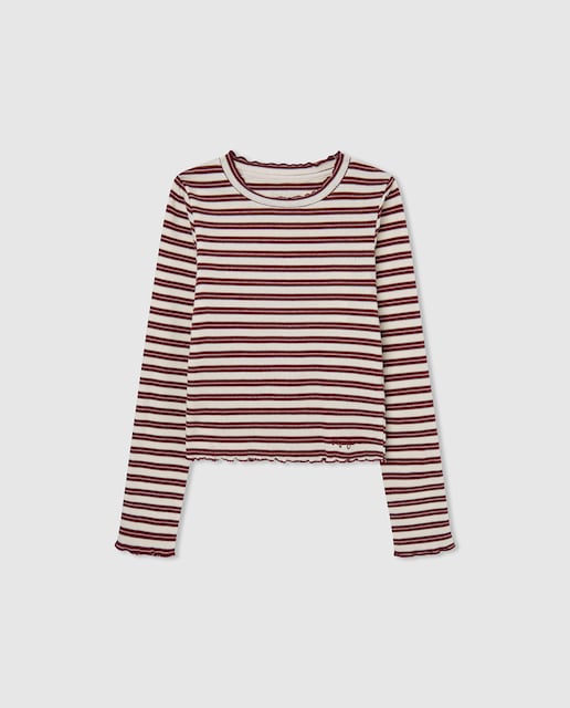 Imagen 0 de Camiseta de niña de rayas