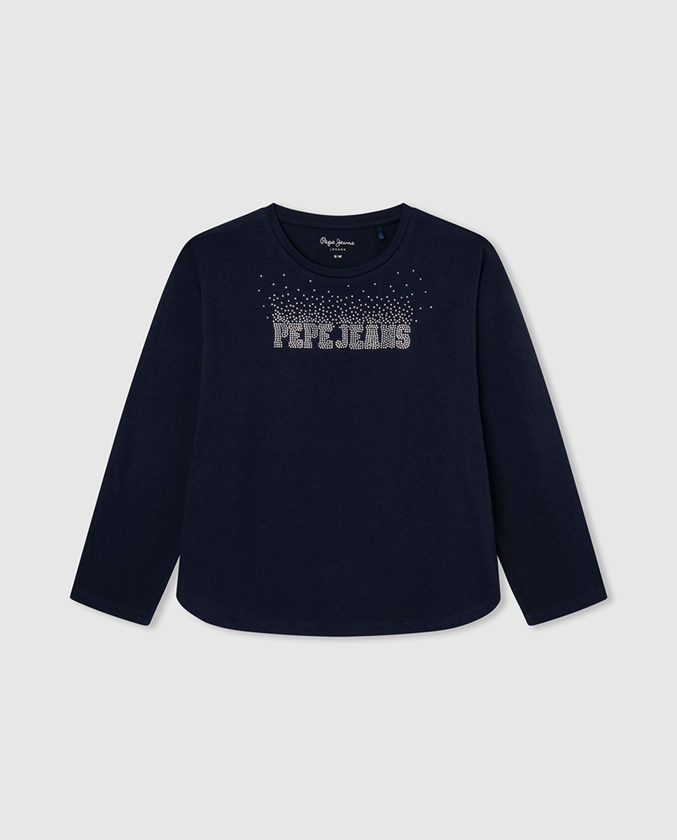 Imagen 0 de Camiseta de niña estampado de brillos