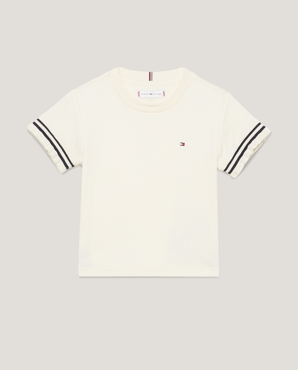 Imagen 0 de Camiseta de niña manga corta y cuello redondo