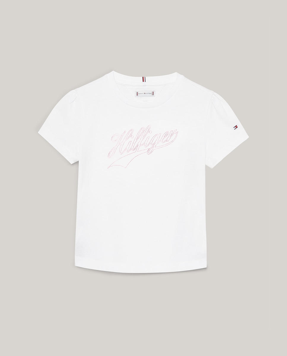 Imagen 0 de Camiseta de niña manga corta y cuello redondo
