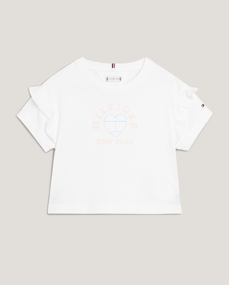 Imagen 0 de Camiseta de niña manga corta y cuello redondo