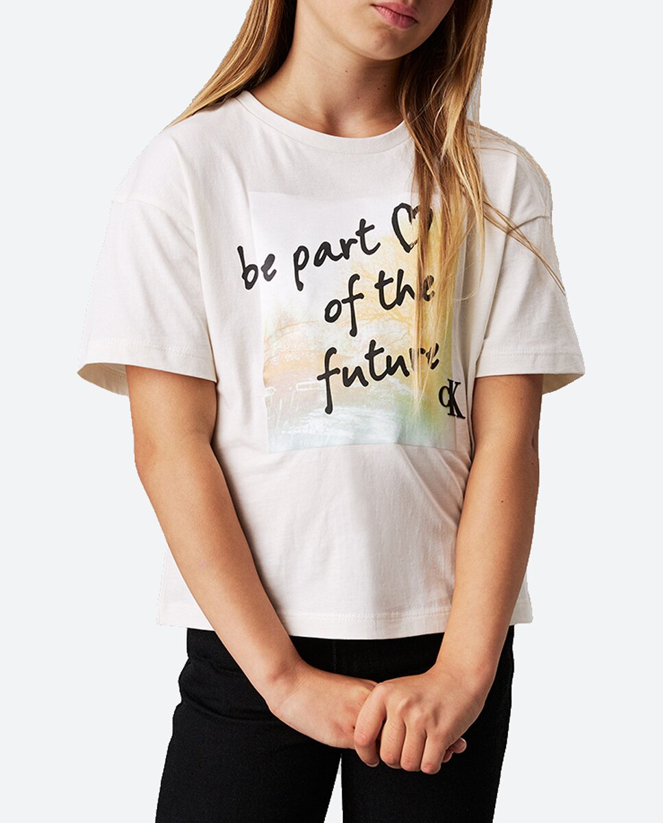 Imagen 0 de Camiseta con gráfico estampado de niña