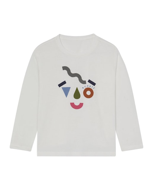 Imagen 0 de Camiseta niña manga larga con dibujo en pecho