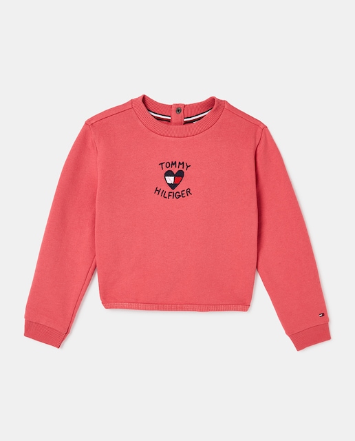 Imagen 0 de Sudadera de bebe niña rosa en algodón orgánico