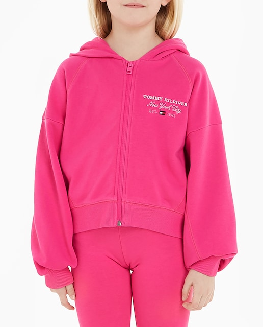 Imagen 0 de Sudadera de niña con capucha y cremallera