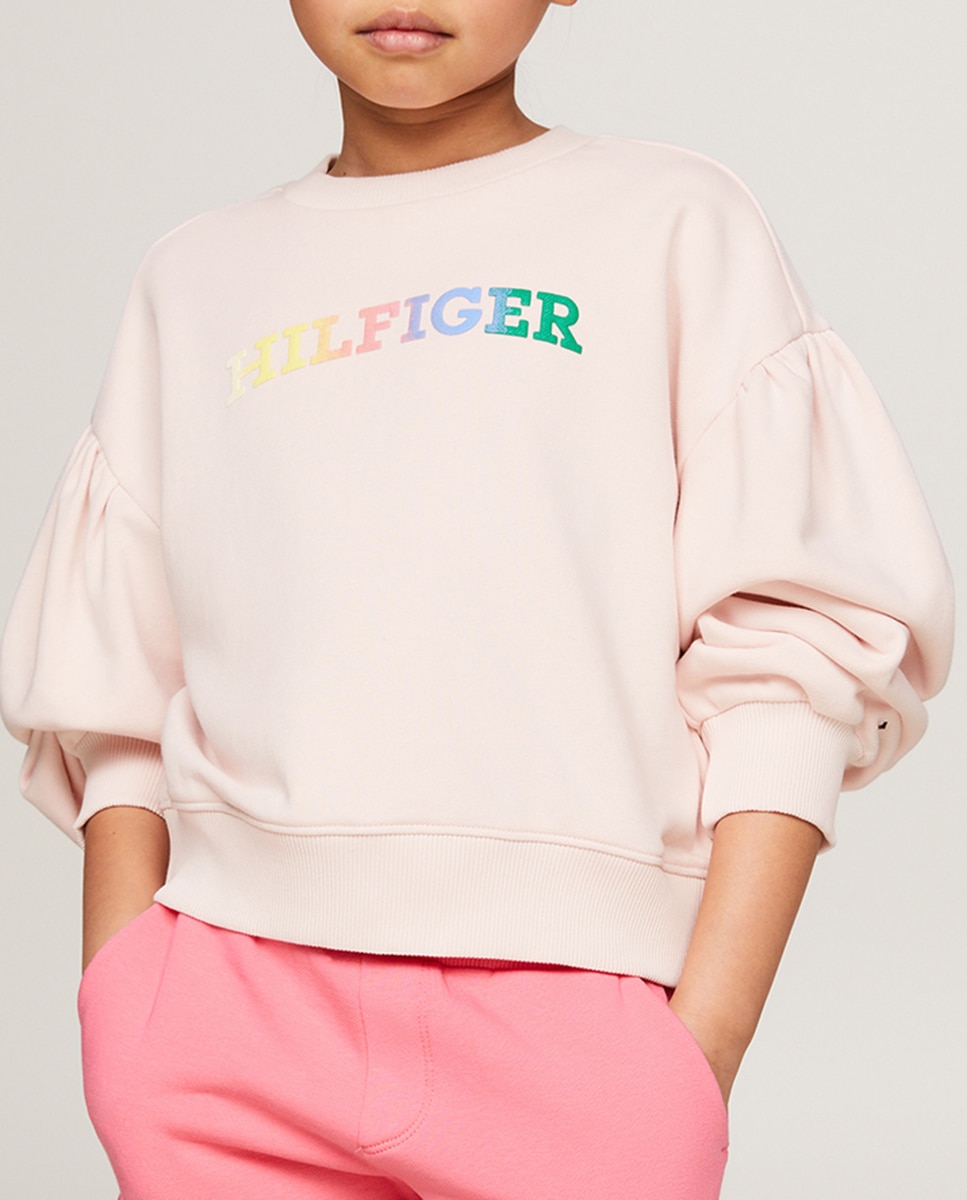 Imagen 0 de Sudadera de niña manga larga y cuello redondo