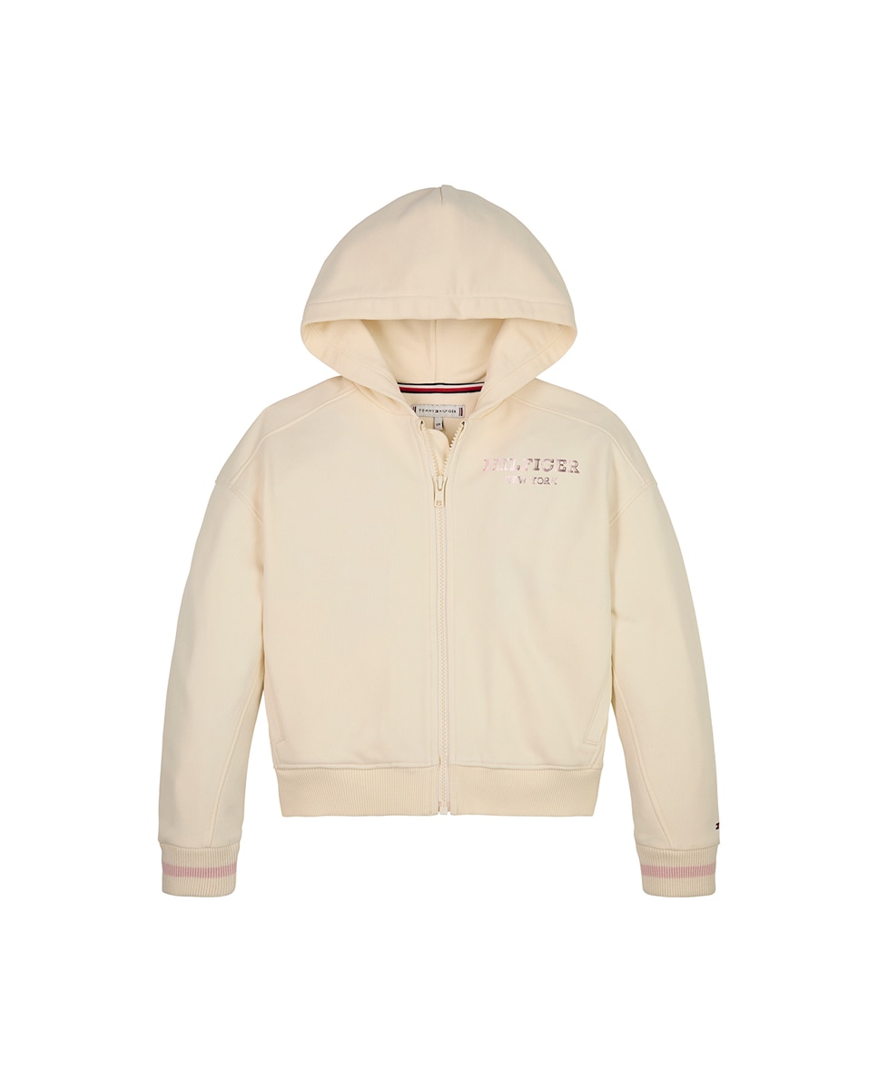 Imagen 0 de Sudadera de niña con capucha y cremallera