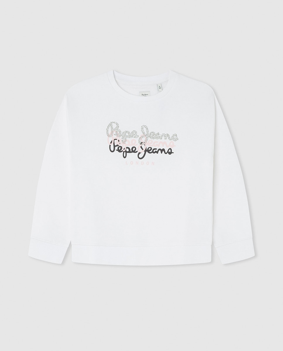 Imagen 0 de Sudadera triple logo para niña