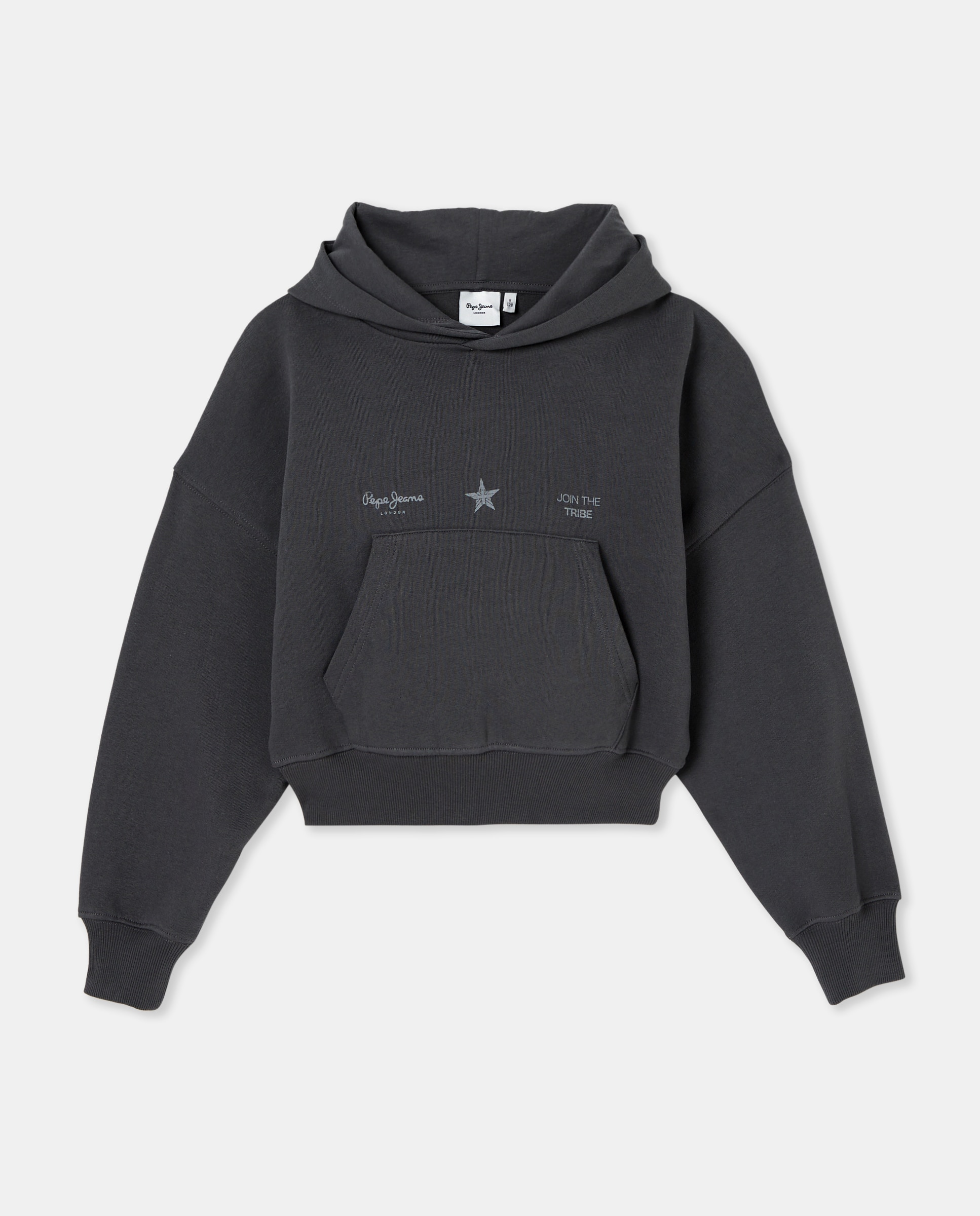 Imagen 0 de Sudadera Yaiza con capucha en gris oscuro. "PEPE TRIBE"