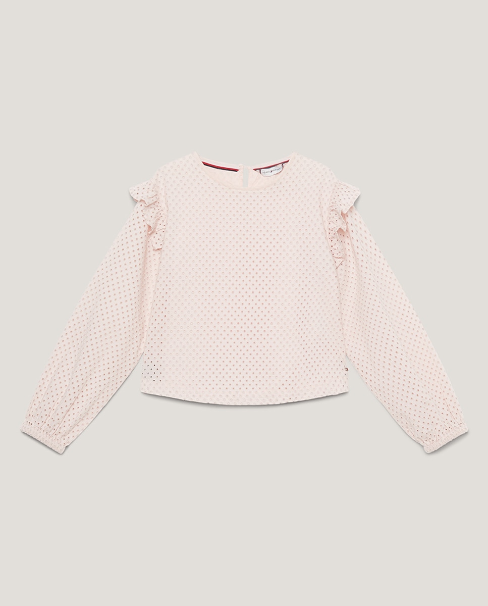 Imagen 0 de Blusa de bebé niña cuello redondo y manga larga