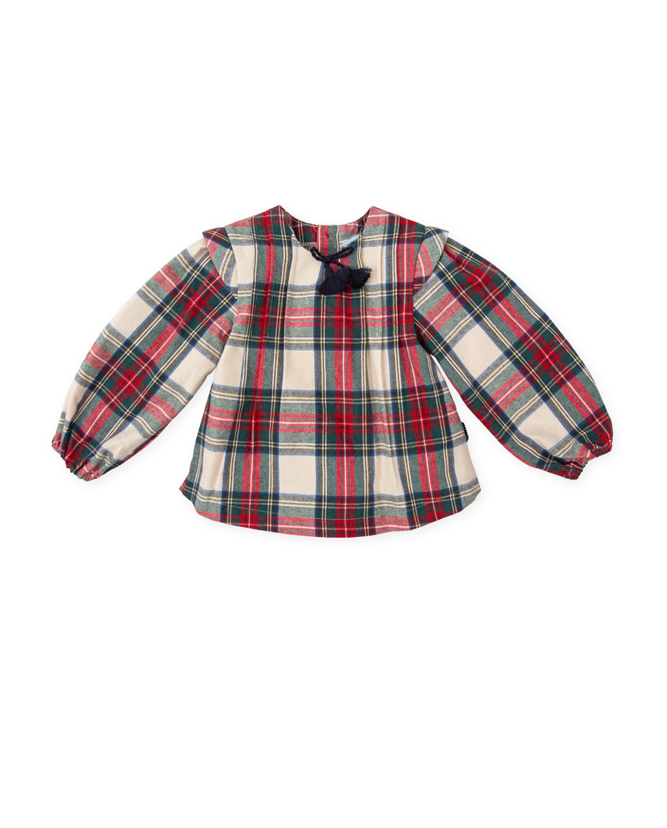 Imagen 0 de Blusa de bebé niña de franela a cuadros