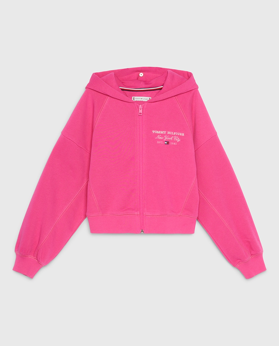 Imagen 0 de Sudadera de bebé niña con capucha y cremallera