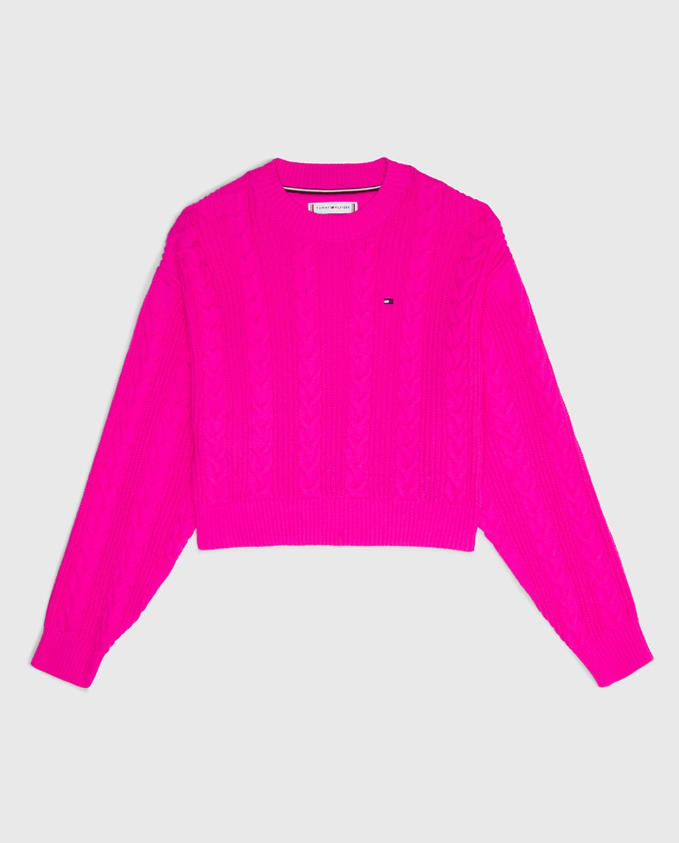Imagen 0 de Jersey de bebé niña de cuello redondo de ochos cropped