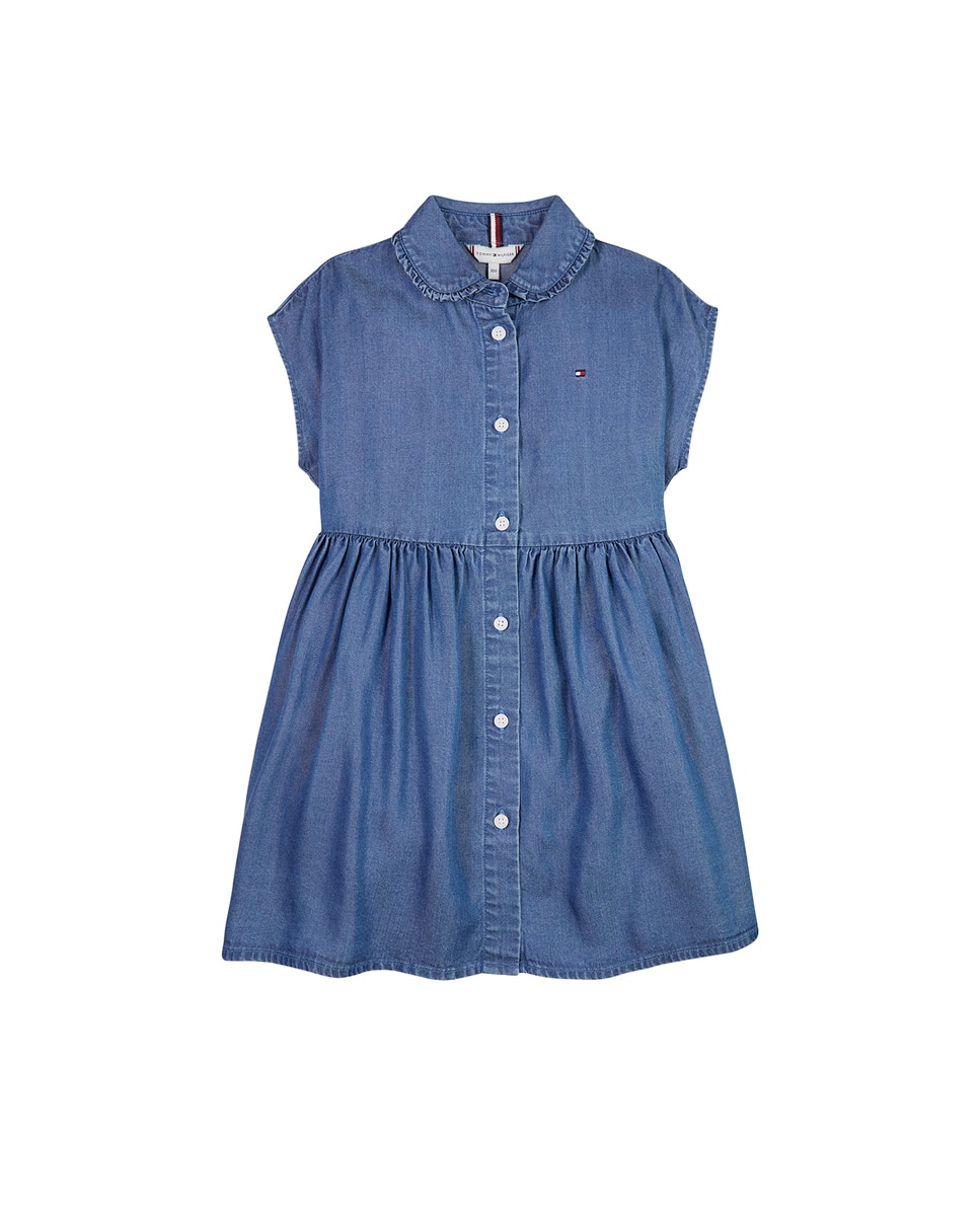 Imagen 0 de Vestido de bebé niña con cuello y manga corta