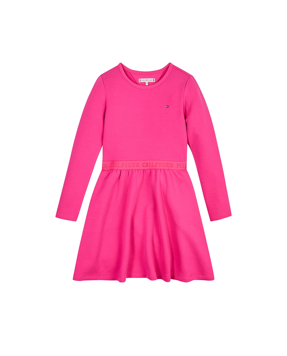 Imagen 0 de Vestido de bebé niña de cuello redondo y manga larga